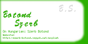 botond szerb business card